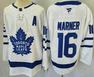 Men%27s Toronto Maple Leafs #16 Mitch Marner White Authentic Jersey